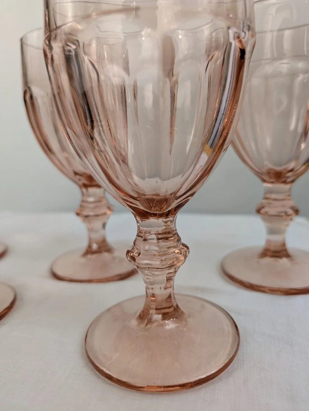 Vintage Pink Libbey Gibraltar Goblets